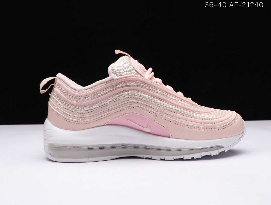 耐克/Nike Air Max 97 子弹 休闲缓震舒适跑步鞋白粉灰36-39