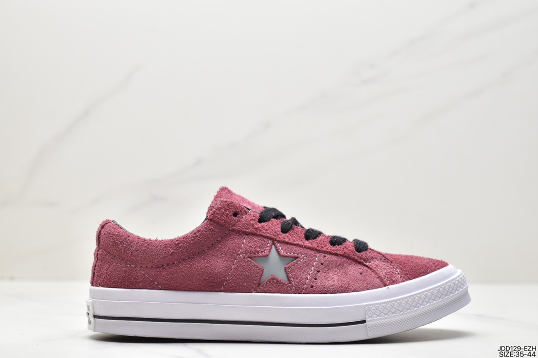 匡威CONVERSE  One Star 木村一星天蓝色低帮磨毛做旧限量情侣休闲帆布鞋